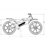 SYNDYT SYR 200 20" E Balance Bike. 48 Volts. 15 AH. 500 Watts. 10, 15, 20mph