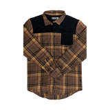 FlexTop Flannel - Brown/Tan