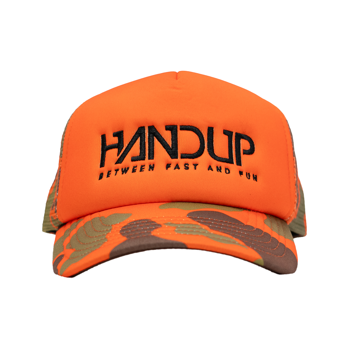 Foam Trucker Hat - Orange Camo