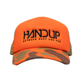 Foam Trucker Hat - Orange Camo