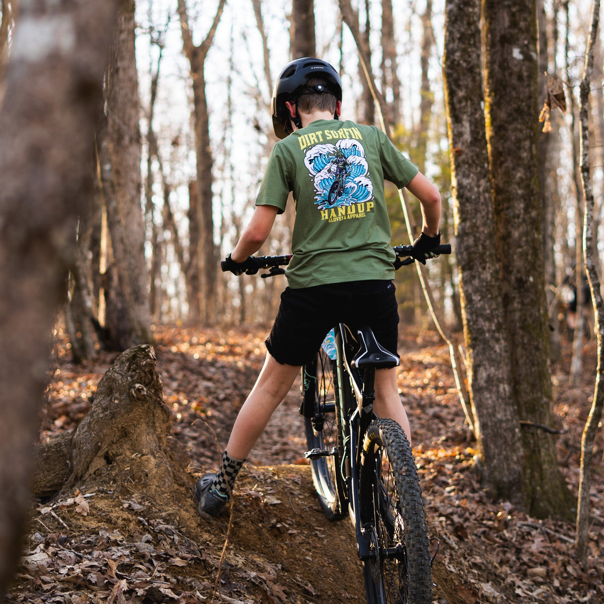 Youth ActiviTEE - Dirt Surfin' Moss Green