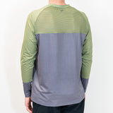 Long Sleeve VenTop Jersey - Moss Green/Steel Grey