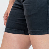 5.5" Stretch Jorts - Pure Black Hemmed