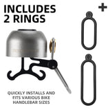 ROCKBROS 100dB Bike Bell, Loud Bicycle Bell for Adults & Kids, Fits 0.87-1.34in Handlebars