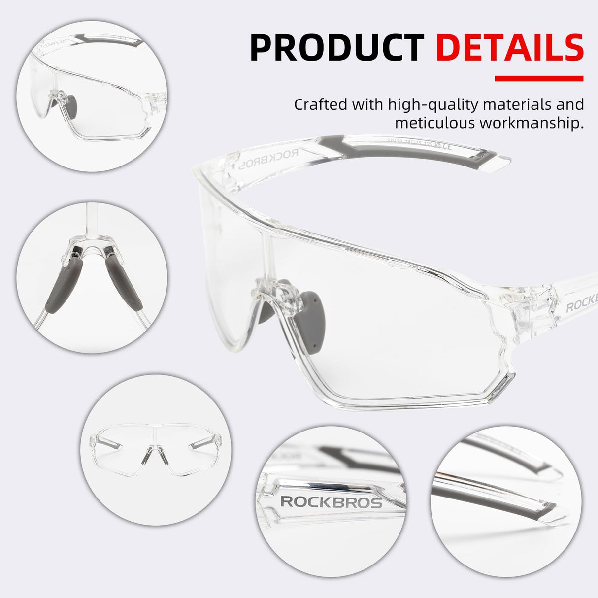 Thickened PC Lens Photochromic Sunglasses (UV400)