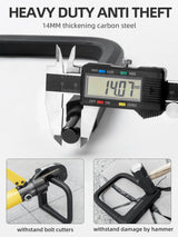 ROCKBROS Bike Lock Set Heavy Duty Bike U Lock with 4 Ft Security Steel Cable
