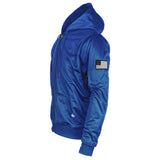Blue Solid Ultra Protective Hoodie with Pads