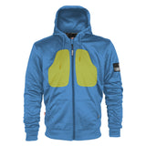 Sky Blue Solid Ultra Protective Hoodie with Pads