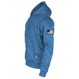 Sky Blue Solid Ultra Protective Hoodie with Pads