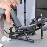 Vogue Leg Extension/Prone Leg Curl Combo - Muscle D Fitness - Seated - Adjustable - Pin Selectorized - Quads Hamstring Machine
