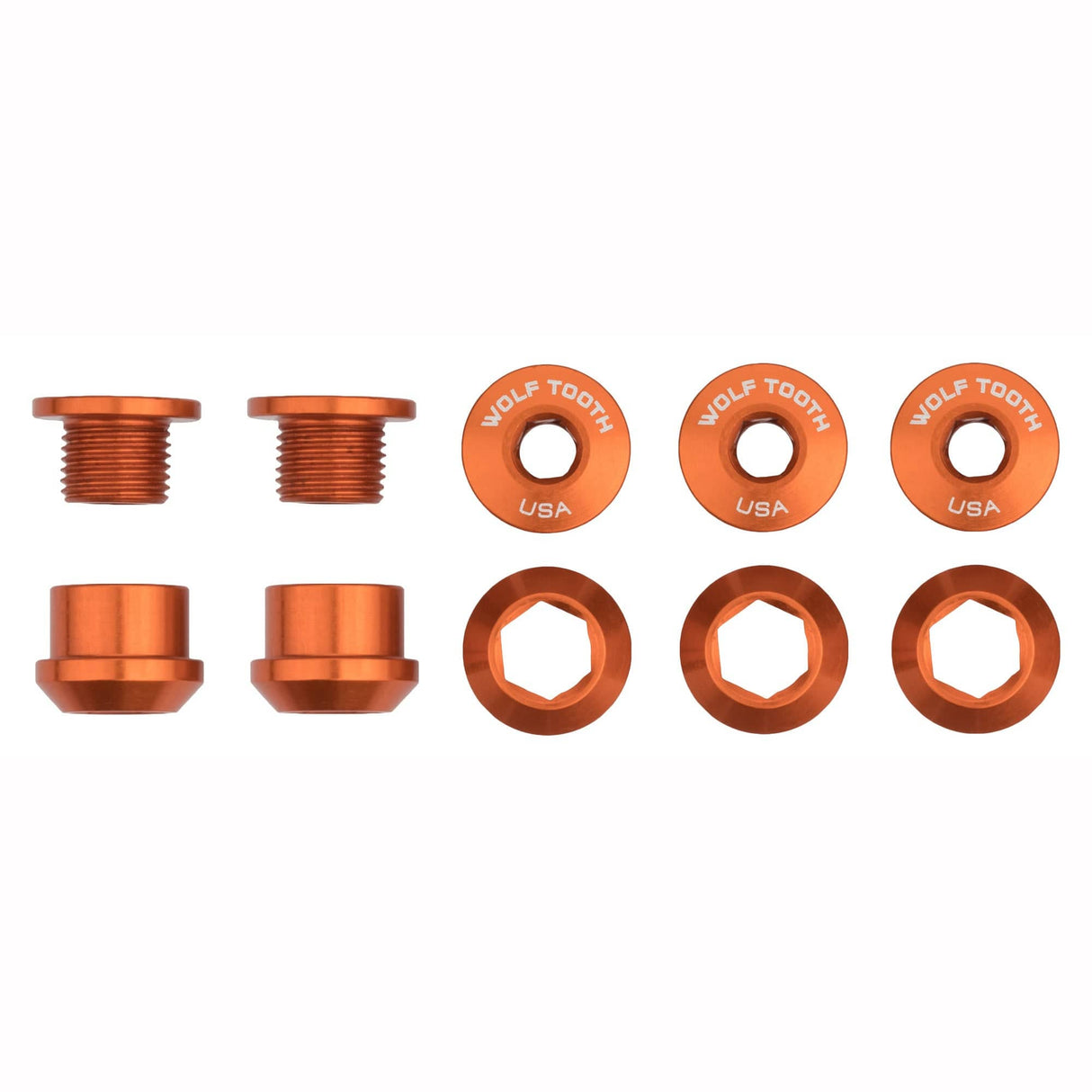 Set of 5 Chainring Bolts+Nuts for 1X