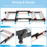 Foldable Adjustable Bike Rollers with Resistance for Indoor Exercise
