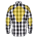 Protective Flannel Shirt - Black and White Checkered with Pads
