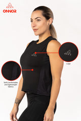 Women's Black Pro Running Base Layer