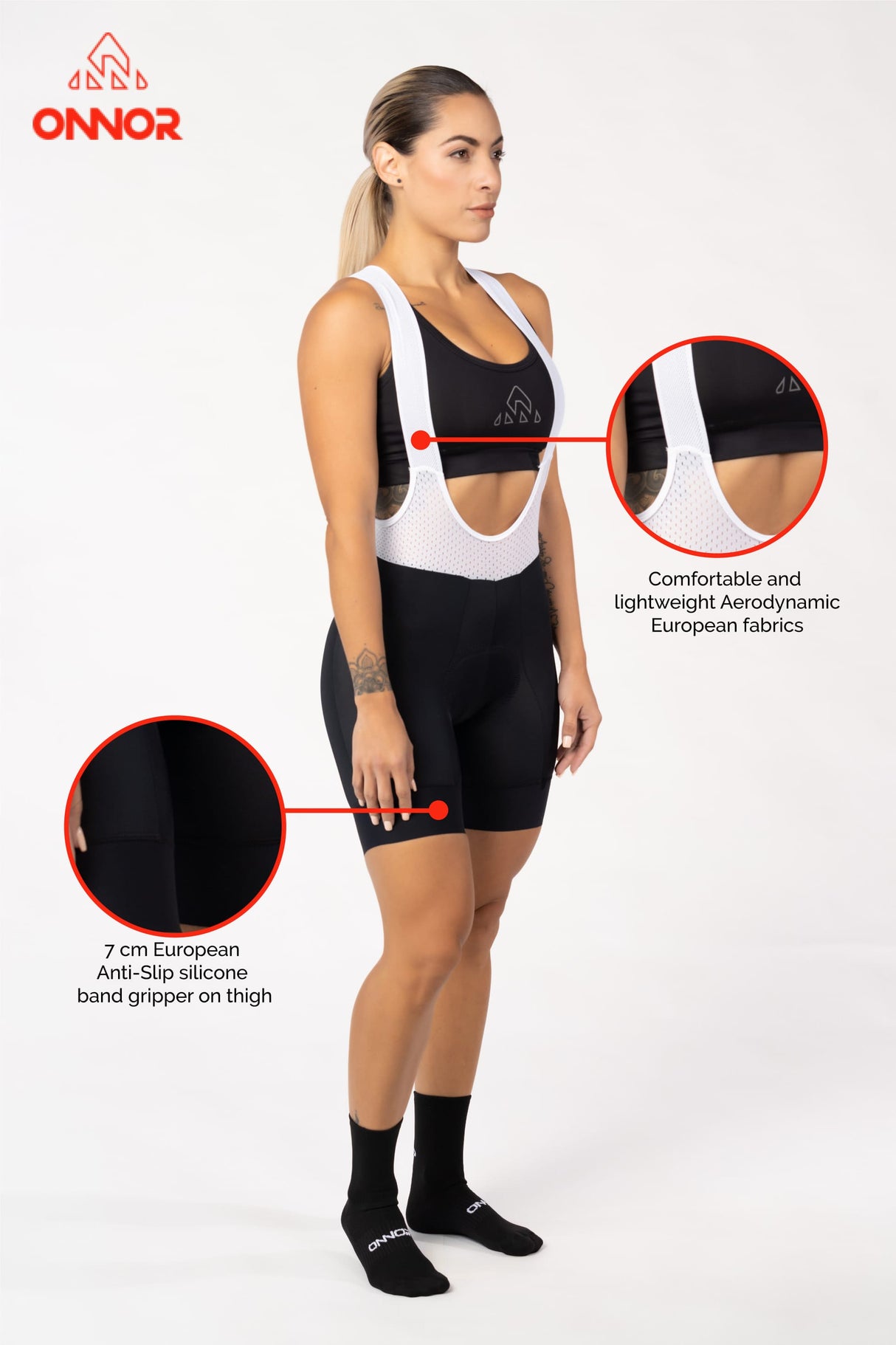 Women's Smooth Black Expert Cycling Bib