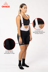 Women's Smooth Black Expert Cycling Bib
