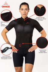 Women's DNA Black Elite Cycling Jersey