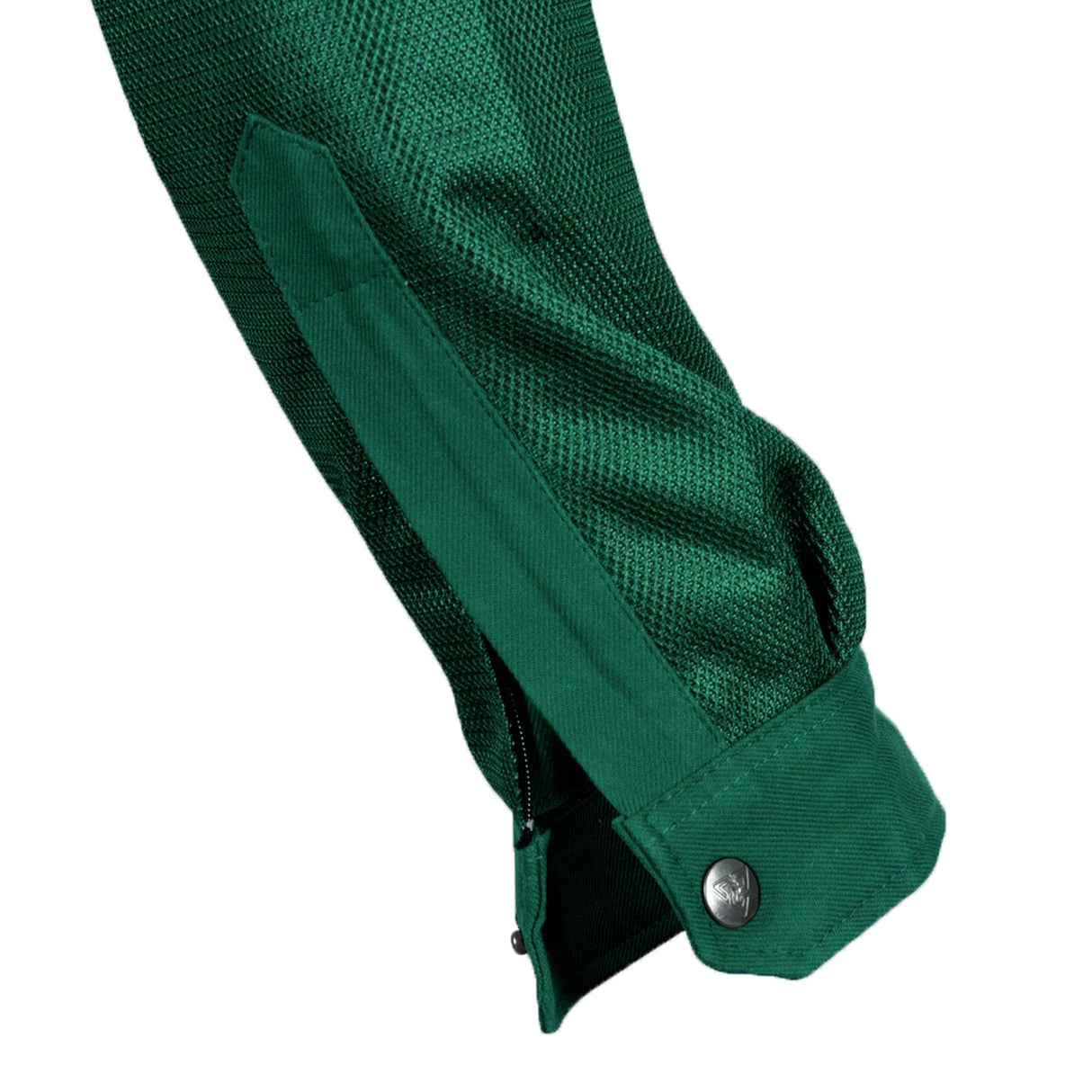 Protective Summer Mesh Shirt for Women - Dark Green Solid with Pads