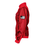 Protective Summer Mesh Shirt for Women - Red Solid with Pads