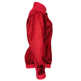Protective Summer Mesh Shirt for Women - Red Solid with Pads
