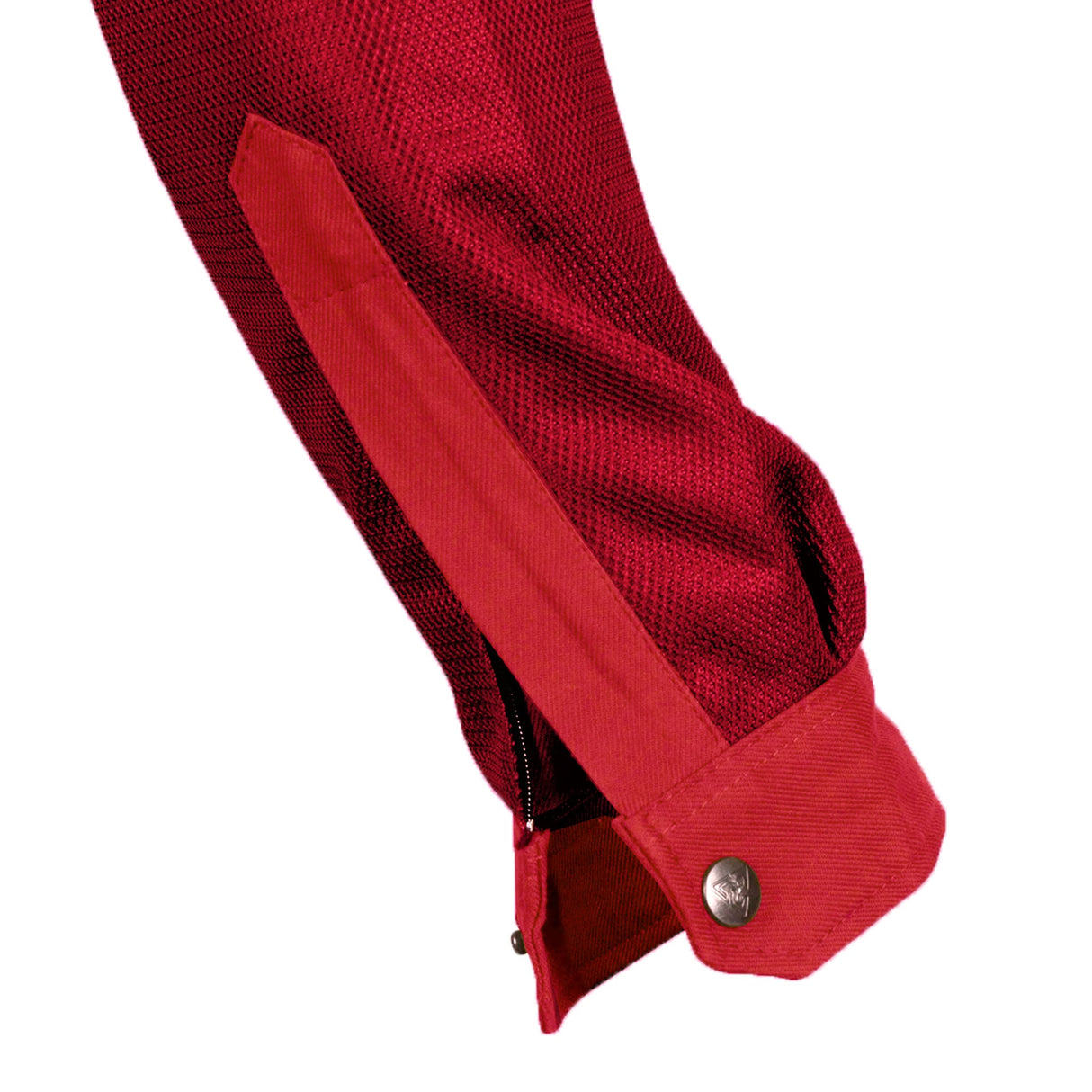 Protective Summer Mesh Shirt for Women - Red Solid with Pads