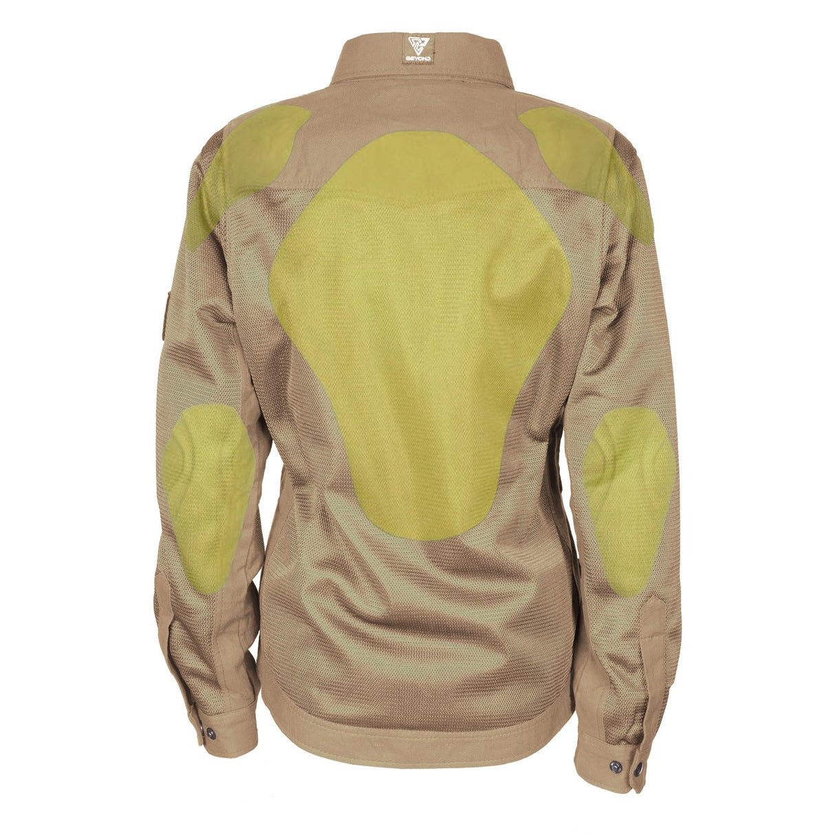 Protective Summer Mesh Shirt for Women - Camel Solid with Pads