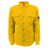 Protective SoftShell Winter Jacket for Women – Yellow Matte with Pads