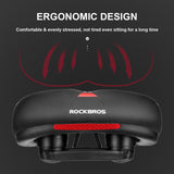 ROCKBROS Comfort Bike Saddle Soft Wide Seat for Men Women with Shock Absorption