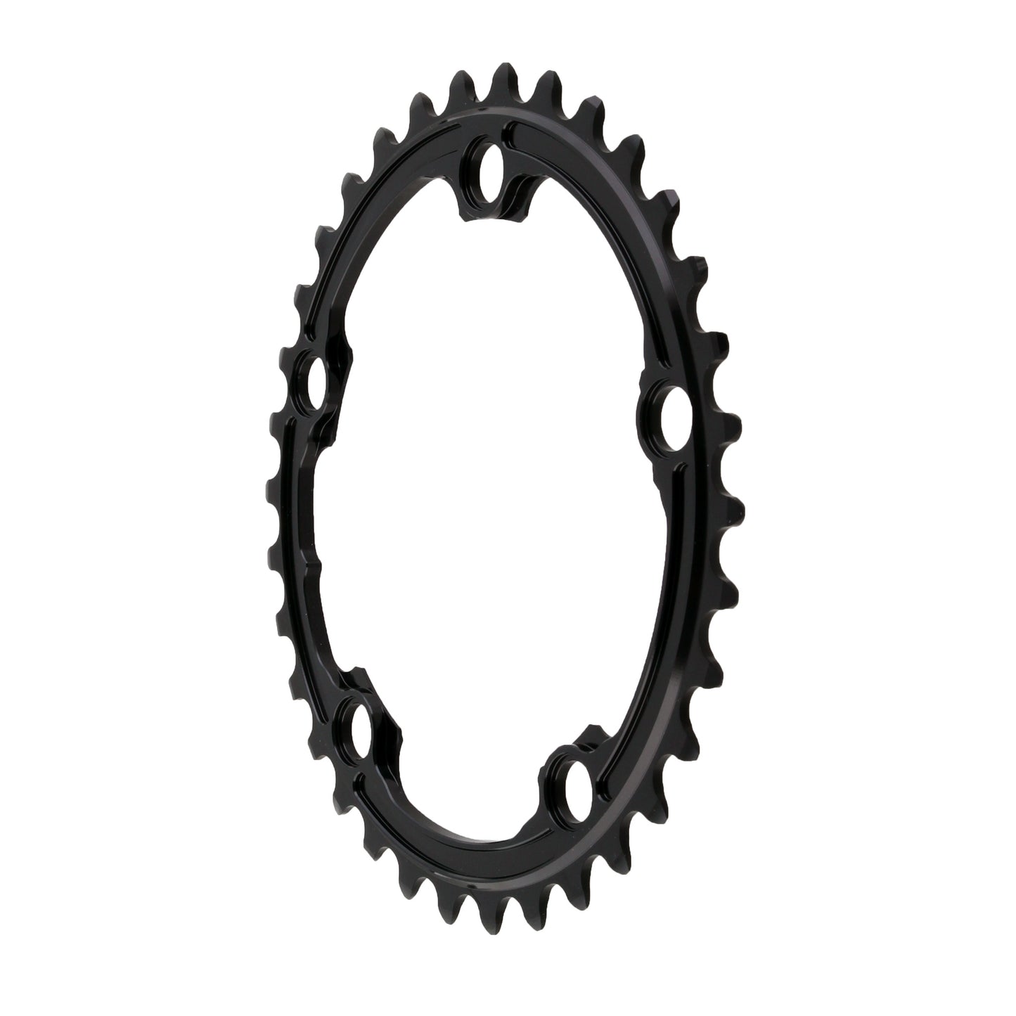 Absolute Black Premium Oval Road Chainring 5x110BCD 34T - Black