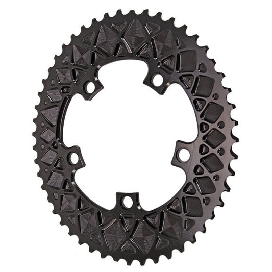 Absolute Black Premium Oval Road Chainring 5x110BCD 50T - Black