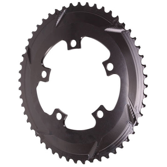 Absolute Black Premium Oval Road Chainring 5x110BCD 52T - Black