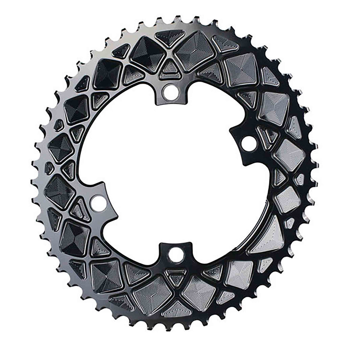 Premium Oval Road Chainring, 4x110BCD 50T - Black