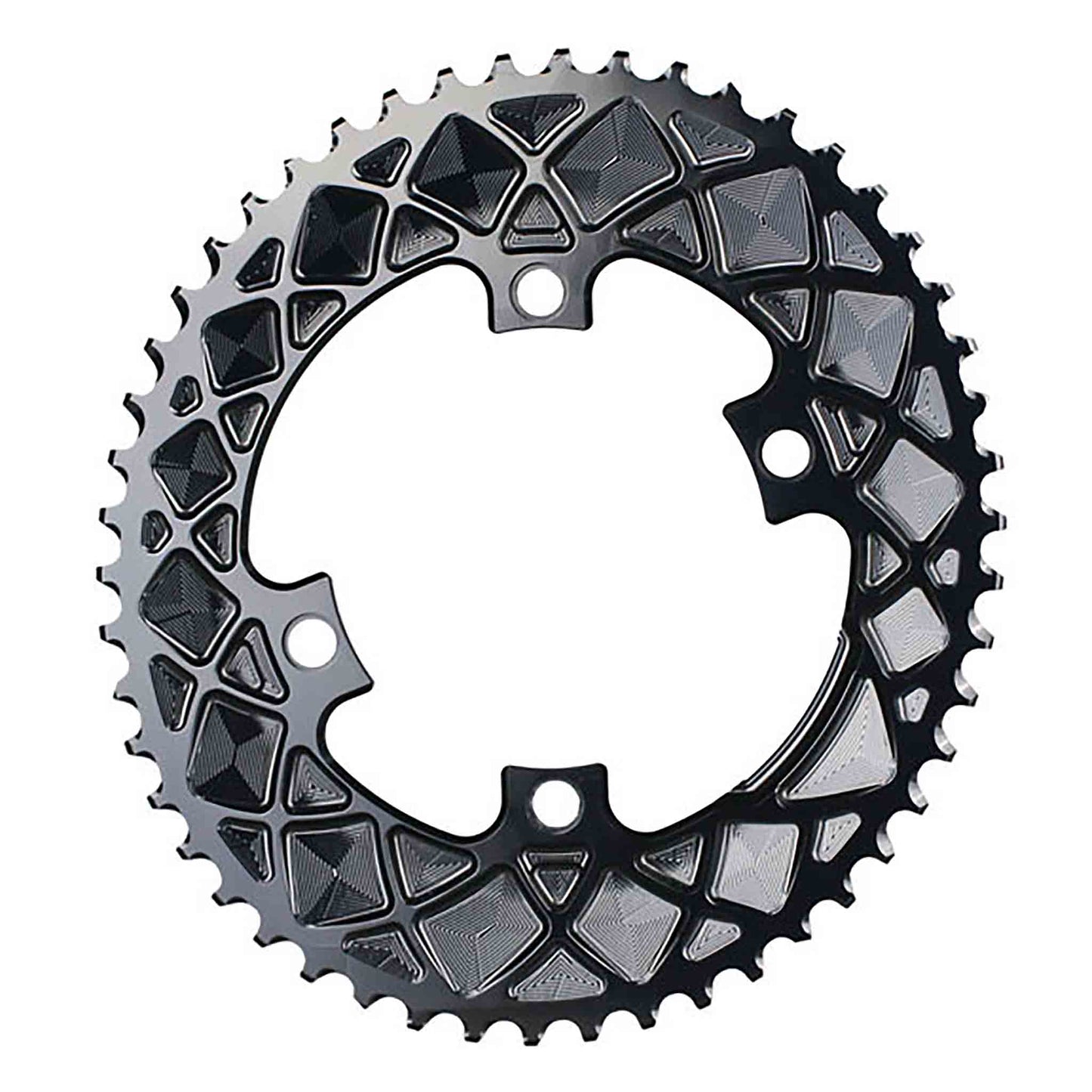 Absolute Black Premium Oval Road Chainring 4x110BCD 50T - Black