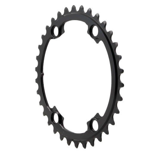 Absolute Black Round Chainring 4x110BCD Shimano Asym 34T - Black