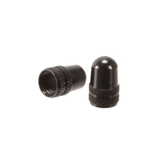 Alligator Alloy Valve Cap Schrader Black - Pair