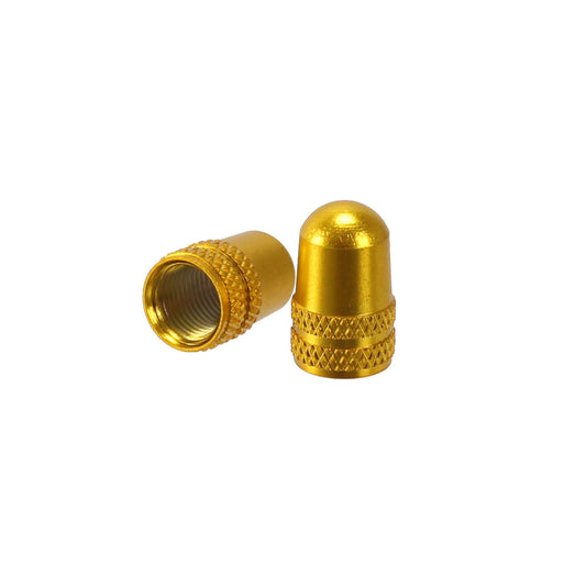 Alligator Alloy Valve Cap Schrader Gold - Pair