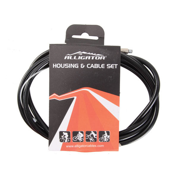 Alligator Economy Derailleur Cable/Housing Set Black