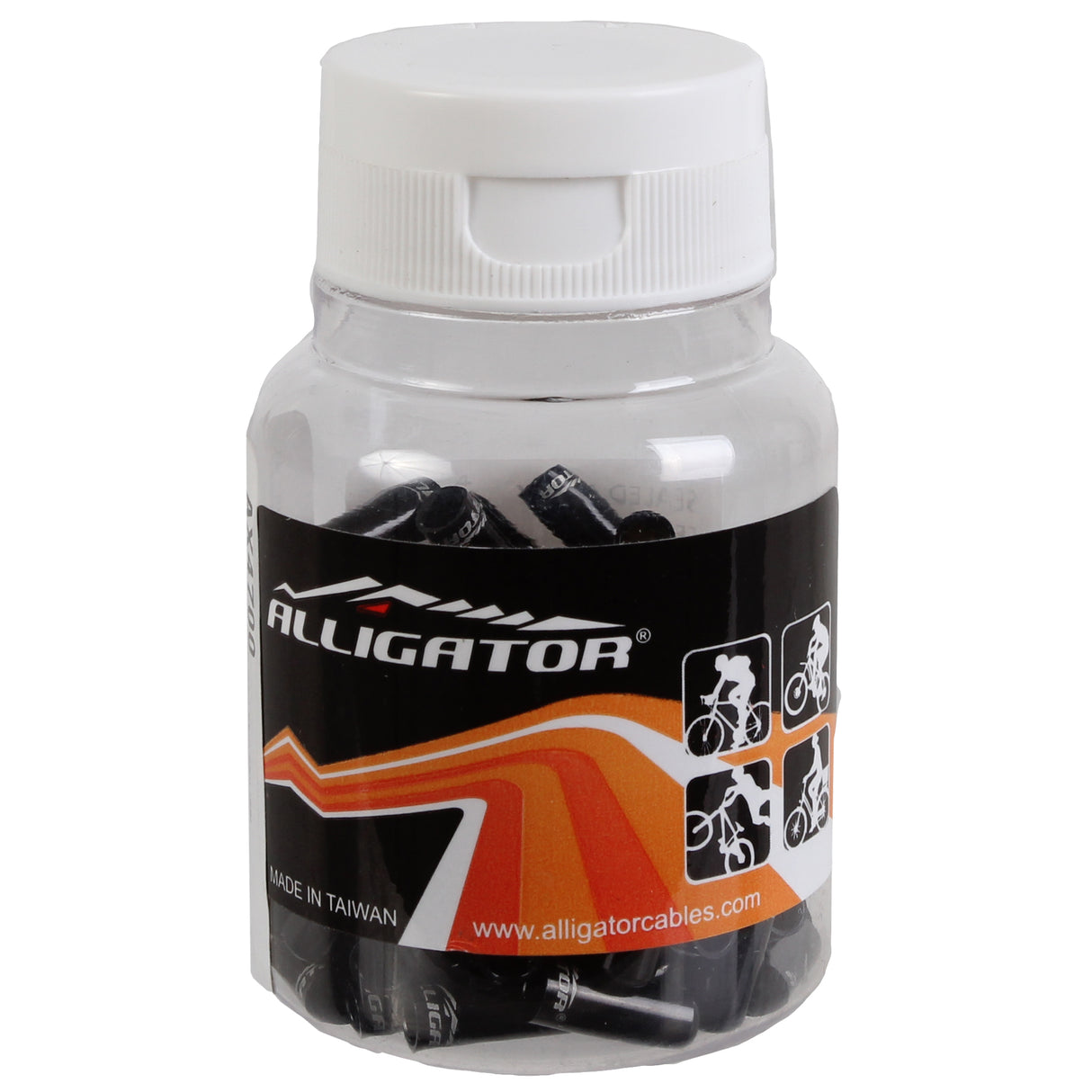 Alligator Sealed 5mm Alloy Ferrule - Black  100/bottle