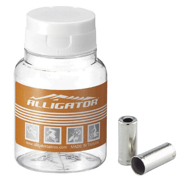 Alligator Brass Ferrules- 4mm Chrome  200/Bottle