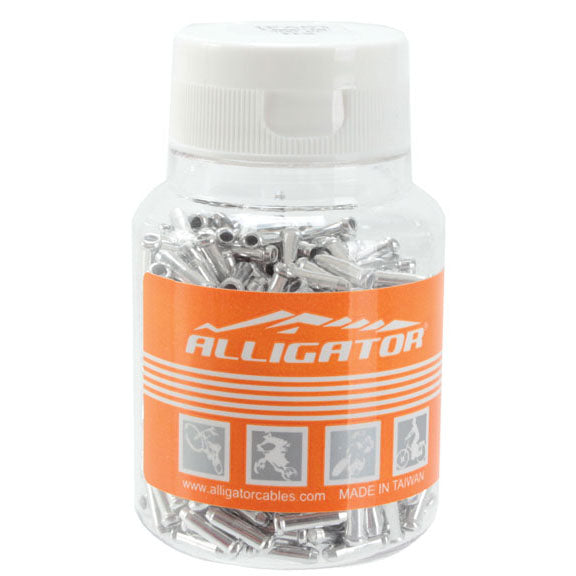 Alligator Brake Cable Tip Silver - 500/Bottle