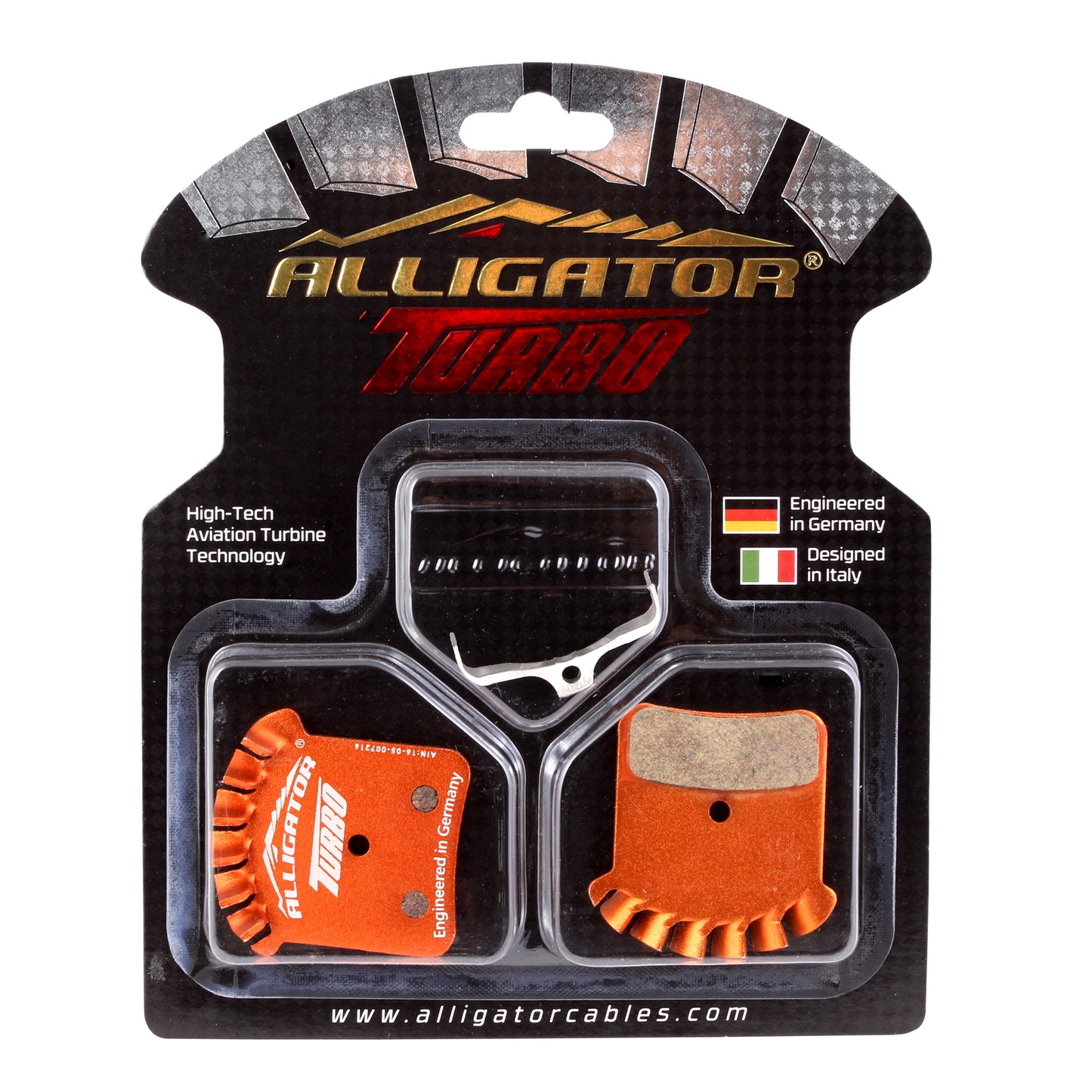 Alligator Turbo Shim (D-type 4-piston) PadsTRP Quadiem Organic