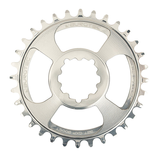 Burgtec GXP Boost 3mm Thick Thin Chainring 30T Rhodium Silv