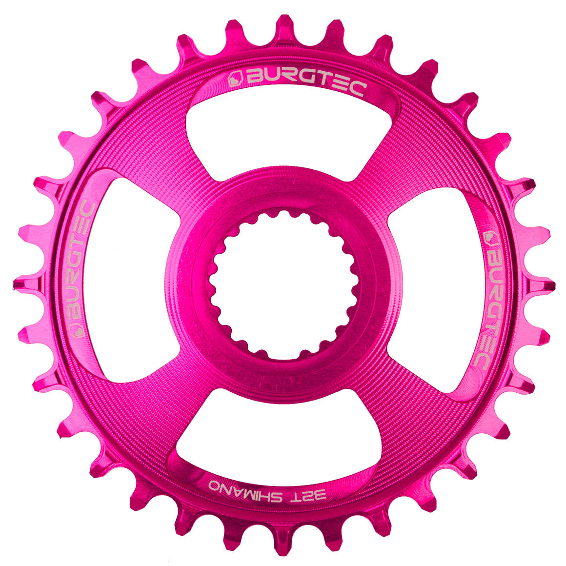 Shimano Direct Mount Thick Thin Chainring, 28T, Pink