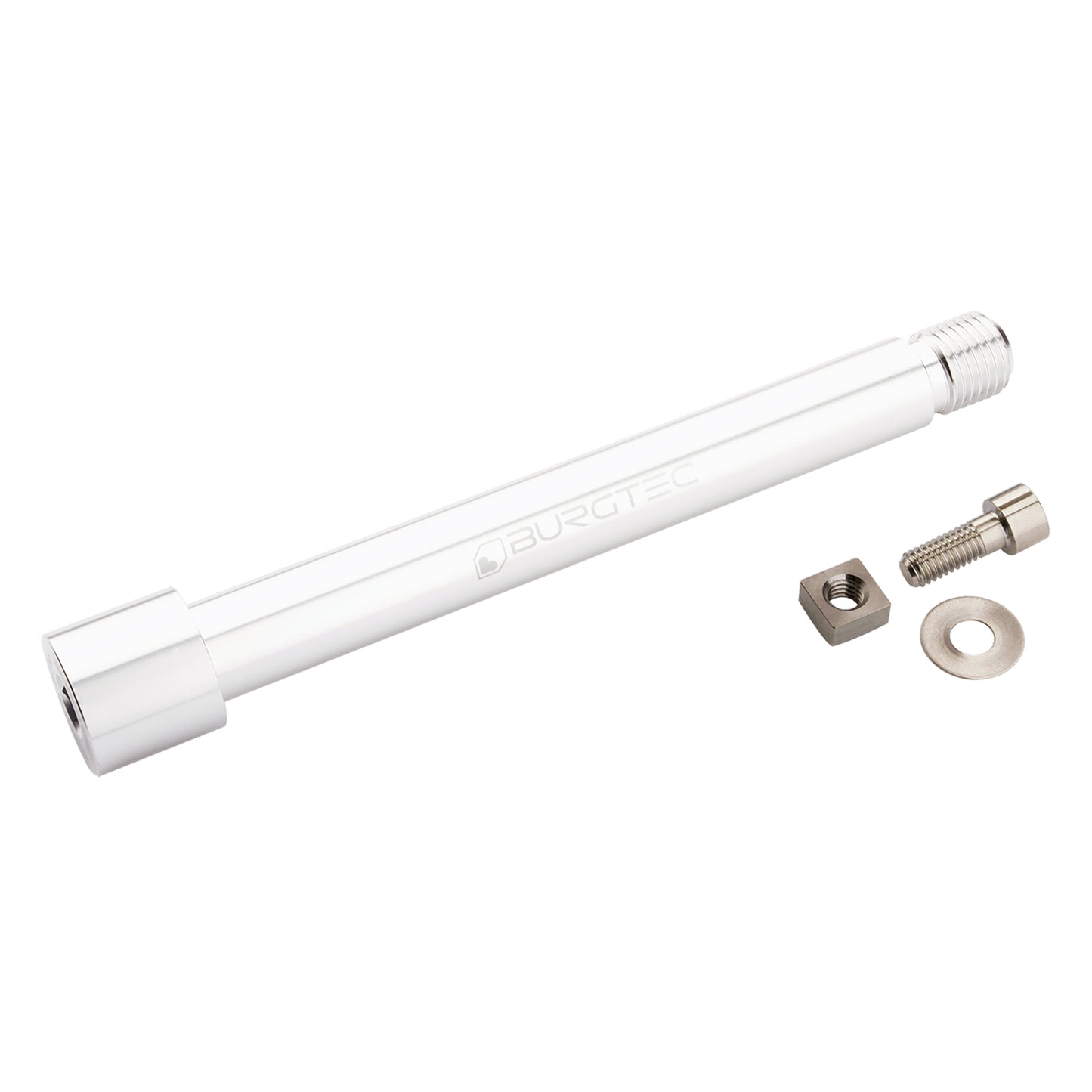 Burgtec Fox Fork 2021+ Axle 15x110mm Rhodium Silver