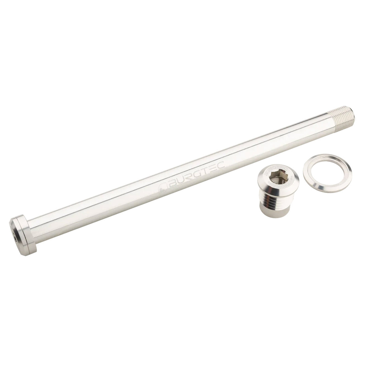 Burgtec 180mm x 12mm 1.00mm Pitch Rear Axle Rhodium Silver