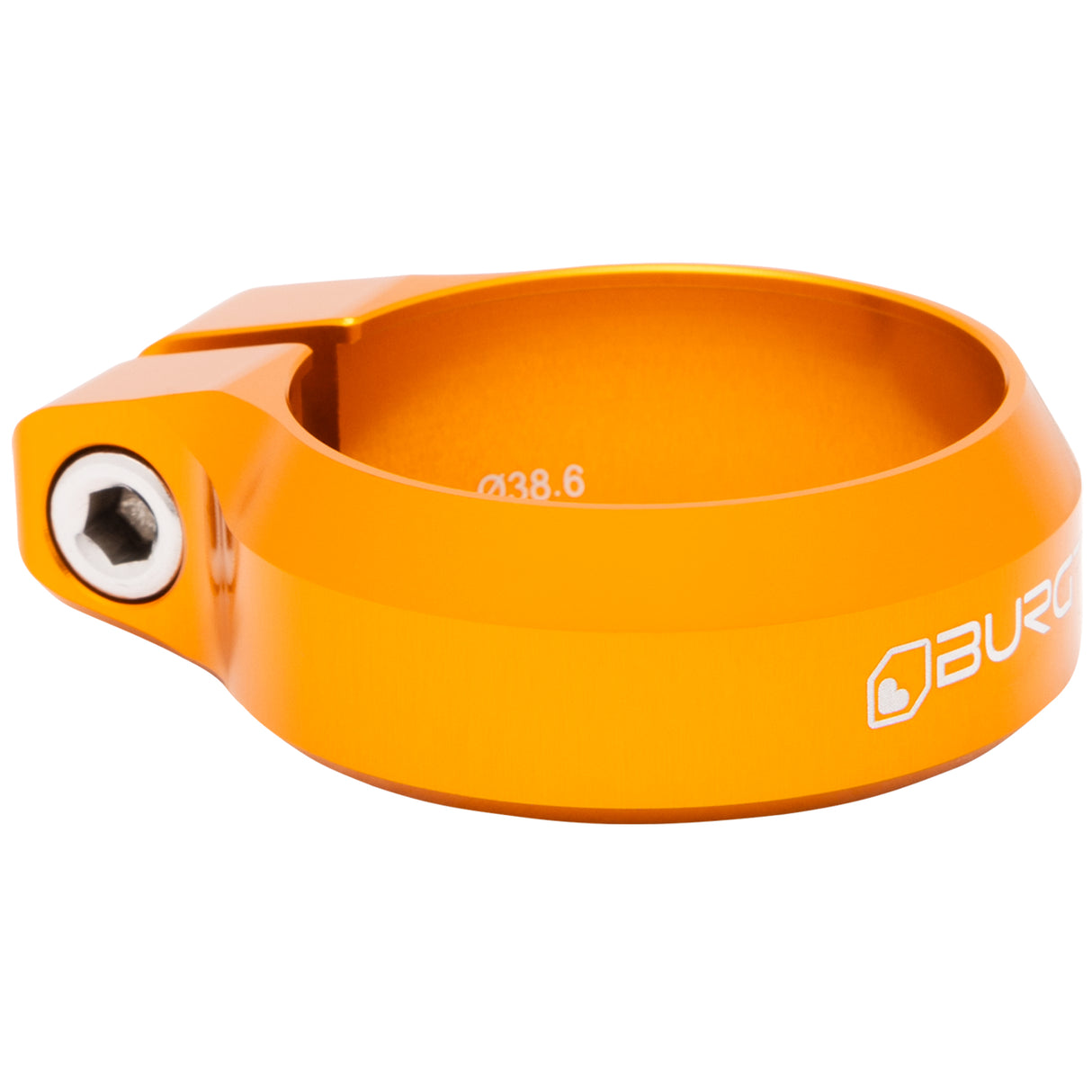 Seat Clamp, 38.6mm, Iron Bro Orange