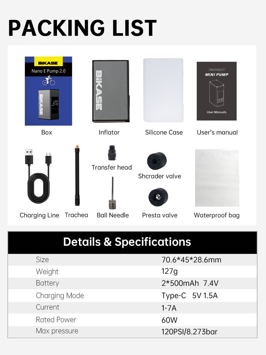 Nano 2.0 E Pump - Portable Electric Inflator