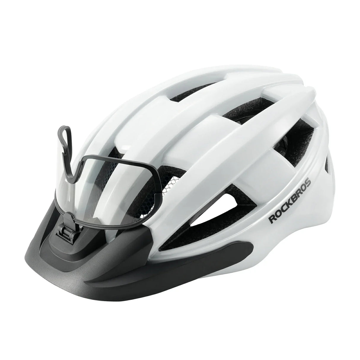 Bike Helmet with Photochromic Visor USB Rechargeable Tail Light