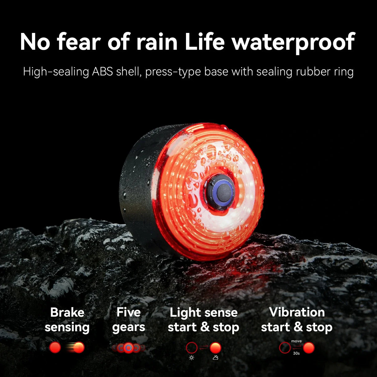 Multifunctional Cycling Tail Bag With Light