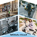 ROCKBROS HD Blast-Resistant Bike Mirror Adjustable Handlebar Mount 21-26mm